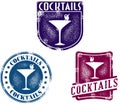 Vintage Style Cocktail Stamps
