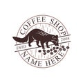 Vintage style of coffee shop logo template