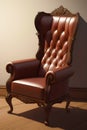Vintage style comfortable brown leather chair rtx generated by ai