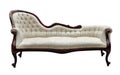 Vintage style couch isolated on white Royalty Free Stock Photo