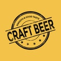 Vintage style craft beer stamp