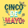 Vintage style design of Cinco De Mayo