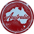 Vintage Australia Country Travel Sign