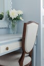 Vintage style dressing table and chair at home