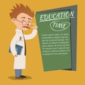 Vintage style Education Time poster design Royalty Free Stock Photo