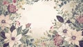 Vintage style floral frame background Royalty Free Stock Photo