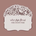 Vintage style floral frame Royalty Free Stock Photo