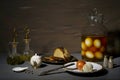 Vintage style food still life Royalty Free Stock Photo