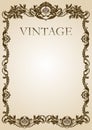 Vintage style frame brown