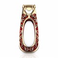 Vintage Style Gold, Red, And White Bottle Opener Charm