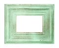 Vintage style green colored frame isolated