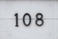 House number 108 Royalty Free Stock Photo