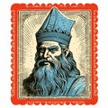 Vintage Style Illustration Of Bishop Of Caio Anthonius Satan King Of Kings Royalty Free Stock Photo