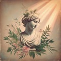 Vintage style image of antique statue of woman Royalty Free Stock Photo