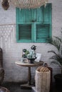 Vintage style interior design in semilir vilage