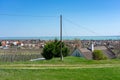 Vintage style landscape of Csopak and the Lake Balaton Royalty Free Stock Photo