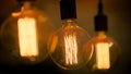 Vintage style light bulbs Royalty Free Stock Photo