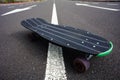 Vintage Style Longboard Black Skateboard Royalty Free Stock Photo