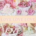 Vintage style LOVE collage Royalty Free Stock Photo