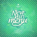 Vintage style New Year menu card design Royalty Free Stock Photo