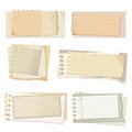Vintage style paper material set Royalty Free Stock Photo
