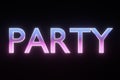 Vintage style PARTY text neon sign