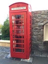 Vintage style phone booth.