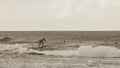 Vintage style photography of young surfers Royalty Free Stock Photo