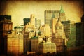 Vintage style picture of Manhattan, New York City Royalty Free Stock Photo