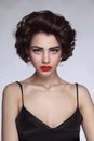 Young beautiful woman with glamorous makeup Royalty Free Stock Photo