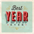 Vintage Style Postcard - Best Year Ever.