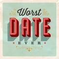 Vintage Style Postcard - Worst Date Ever.