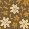 Vintage Style Repeating Floral Print Royalty Free Stock Photo