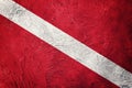 Vintage style scuba flag. Diver down flag Royalty Free Stock Photo