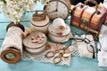 Vintage style sewing supplies and lace trims