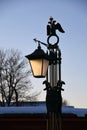 Vintage style street light in Peter and Paul fortress in Saint-Petersburg, Russia. Royalty Free Stock Photo