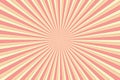 Retro sunburst background with pastel pink and beige radial rays Royalty Free Stock Photo