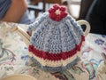 Vintage style teapot and tea cosy.