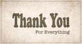 Vintage Style Thank You for Everything card