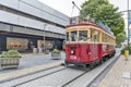 Vintage style tram on the Christchurch Tramway offers a unique city tour by the classic way of transportation in New Zealand