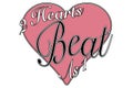 Vintage style valentine greeting 2 hearts beat as 1