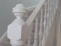 Vintage style white stair banister