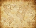 Vintage style world map illustration based on image furnished by NASA Royalty Free Stock Photo