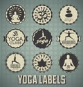 Vintage Style Yoga Labels