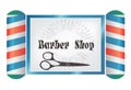 Vintage Styled Barber Shop background, illustration Royalty Free Stock Photo