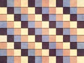 Vintage styled checkered pattern with muted color yellow blue violet orange