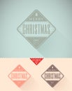 Vintage styled Christmas Card - Set of calligraphi Royalty Free Stock Photo