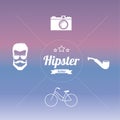 Vintage styled design Hipster icons