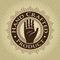 Vintage Styled Hand Crafted Product Seal / Label Royalty Free Stock Photo