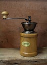 Vintage styled of old coffee grinder Royalty Free Stock Photo